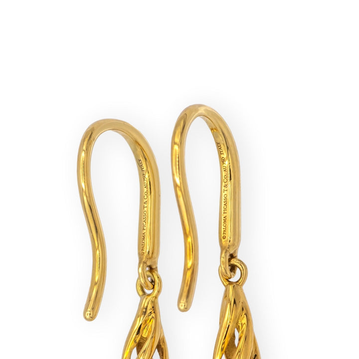 Vintage Tiffany & Co. Paloma Picasso 18K Yellow Gold Venezia Luce Drop Earrings