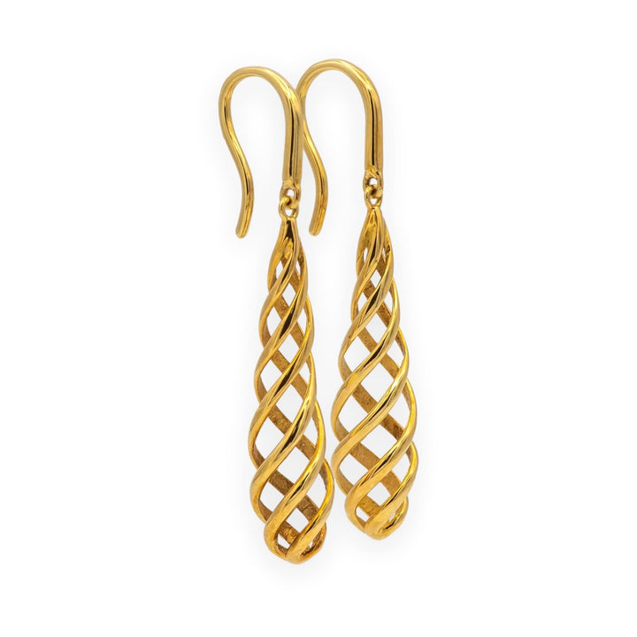 Vintage Tiffany & Co. Paloma Picasso 18K Yellow Gold Venezia Luce Drop Earrings