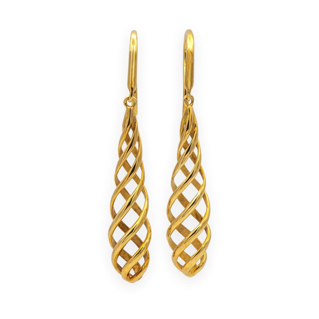 Vintage Tiffany & Co. Paloma Picasso 18K Yellow Gold Venezia Luce Drop Earrings