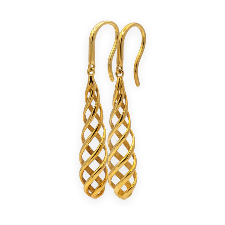 Vintage Tiffany & Co. Paloma Picasso 18K Yellow Gold Venezia Luce Drop Earrings