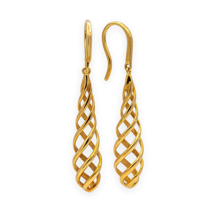 Vintage Tiffany & Co. Paloma Picasso 18K Yellow Gold Venezia Luce Drop Earrings