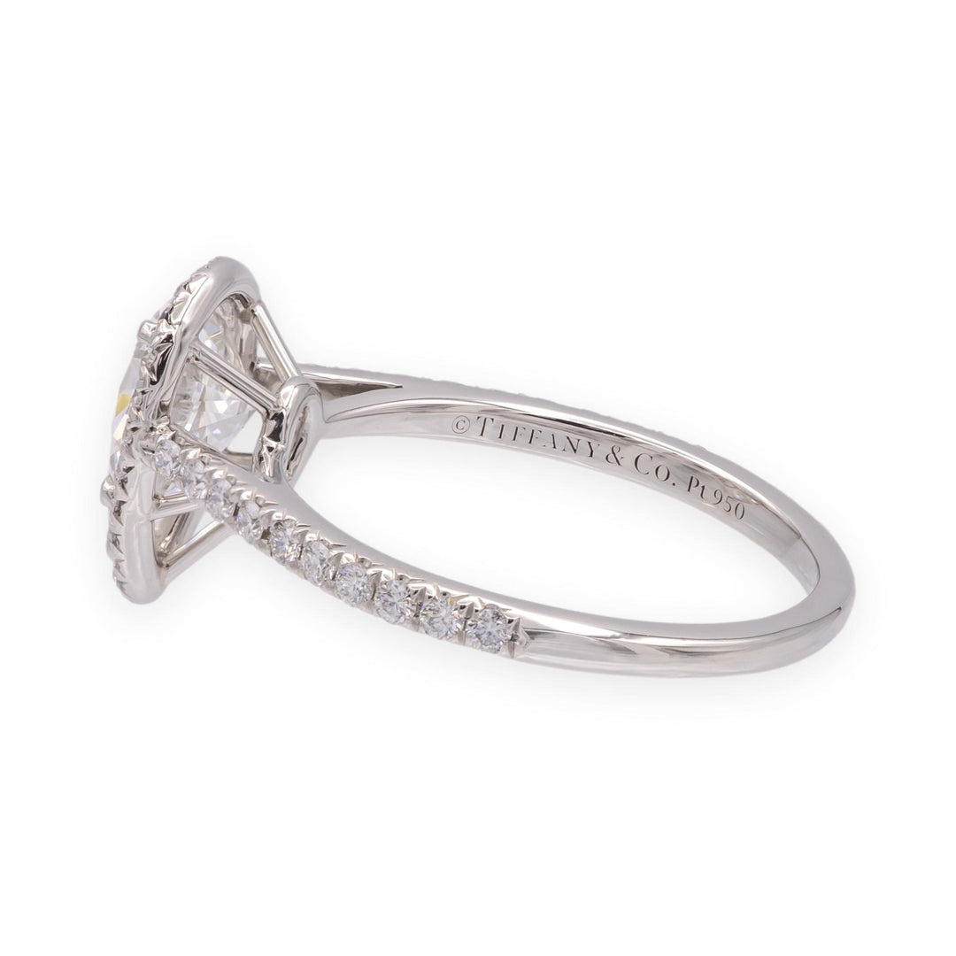 Tiffany & Co. Platinum 1.13 ct F VVS2 Pear Shape Diamond Soleste Engagement Ring