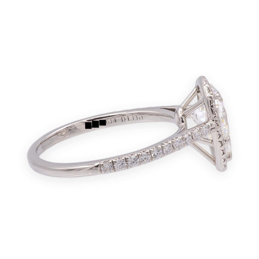 Tiffany & Co. Platinum 1.13 ct F VVS2 Pear Shape Diamond Soleste Engagement Ring