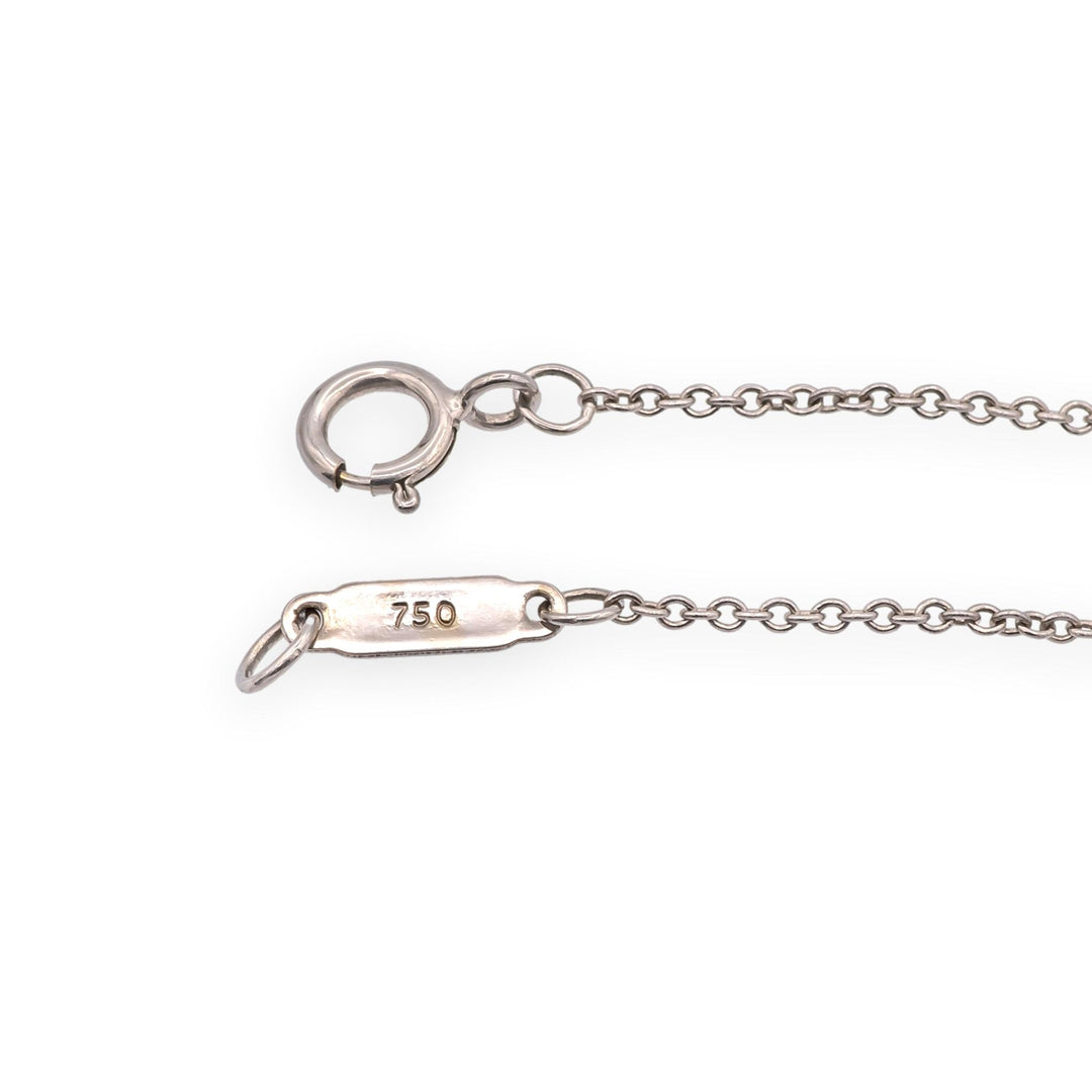 Tiffany & Co. 18K White Gold Pearl Y-Drop Necklace — 16"