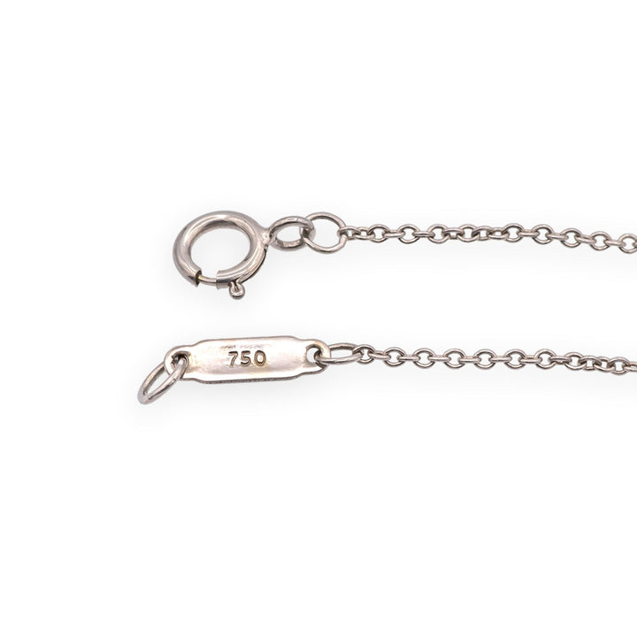 Tiffany & Co. 18K White Gold Pearl Y-Drop Necklace — 16"