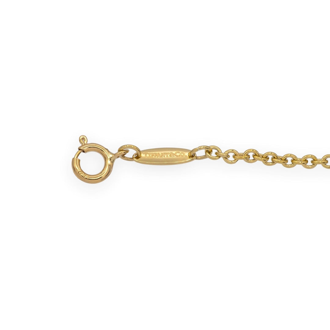 Tiffany & Co. Elsa Peretti 18K Yellow Gold Open Heart Lariat Necklace 18.5"