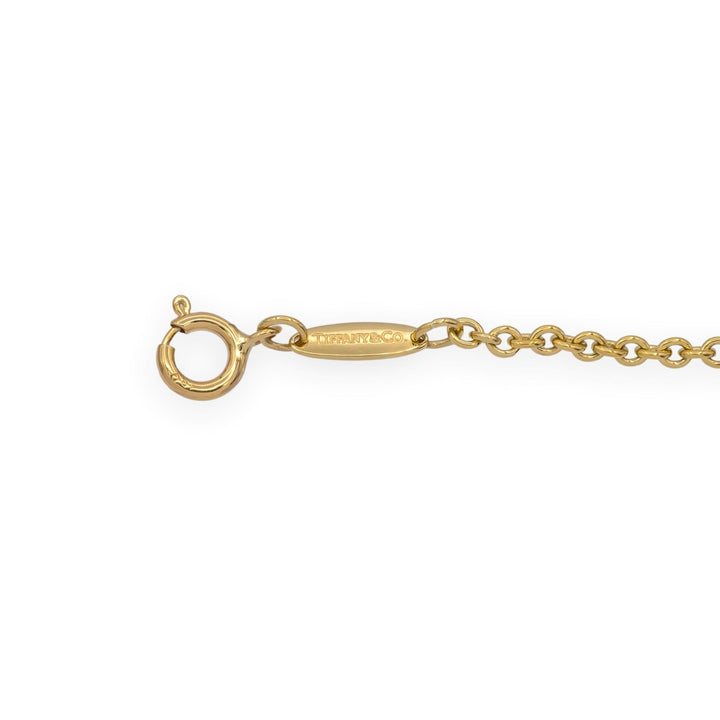 Tiffany & Co. Elsa Peretti 18K Yellow Gold Open Heart Lariat Necklace 18.5"