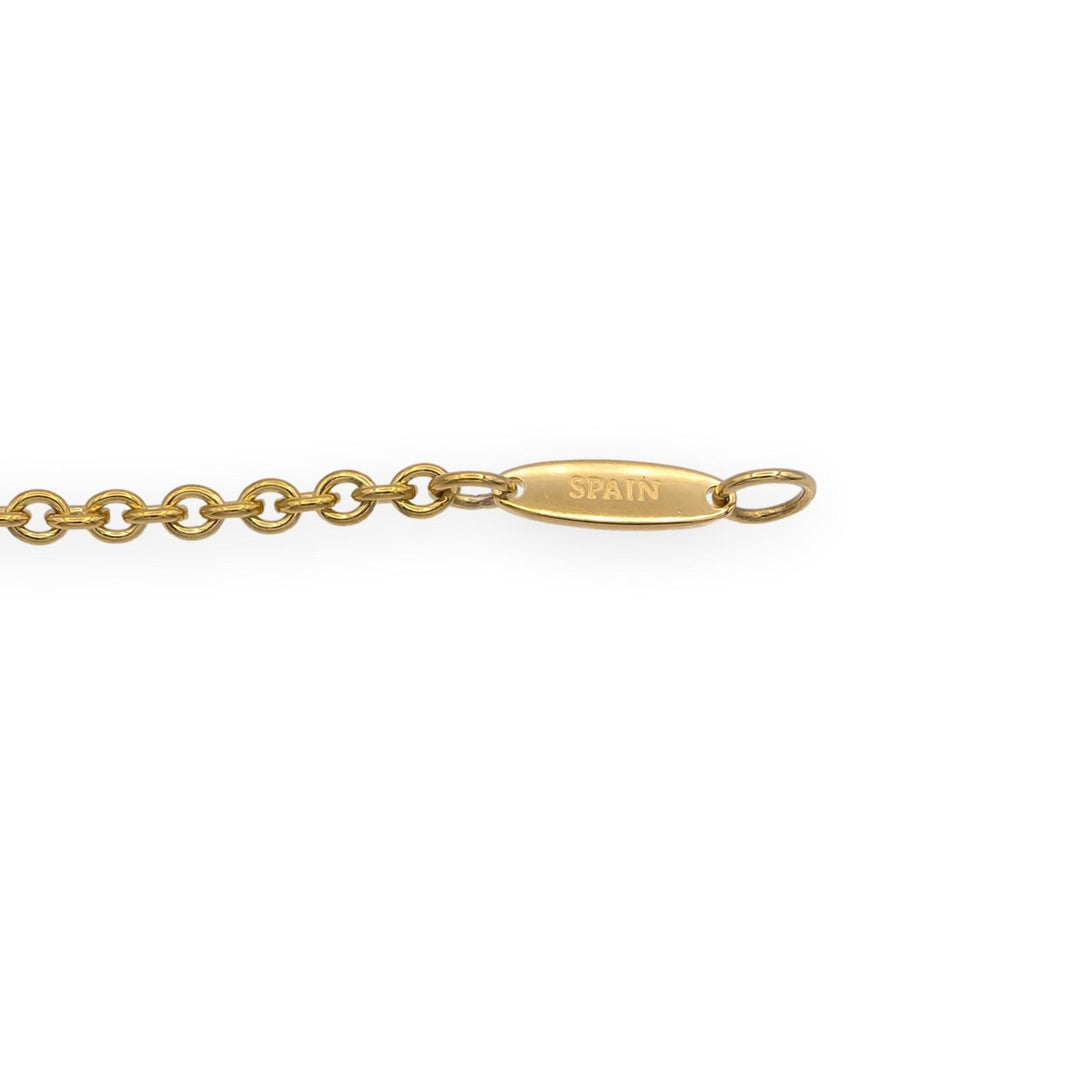 Tiffany & Co. Elsa Peretti 18K Yellow Gold Open Heart Lariat Necklace 18.5"