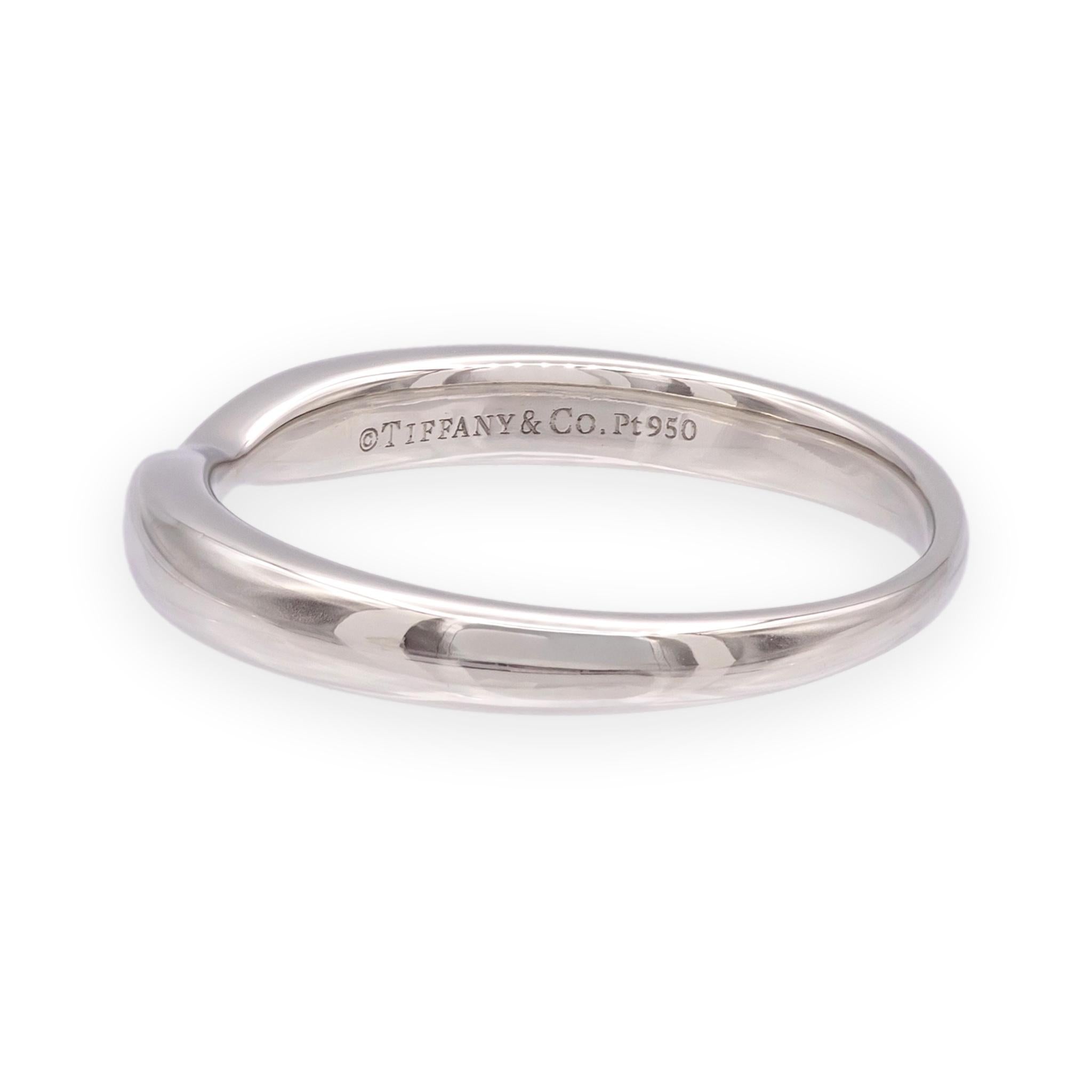 Tiffany & Co. Platinum Harmony stackable Wedding Band nesting Ring