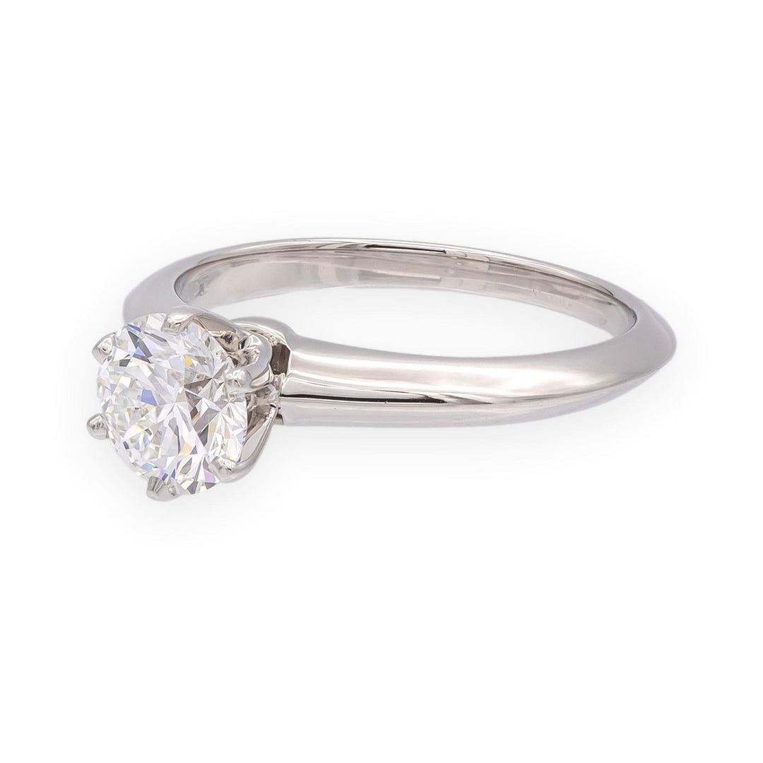 Tiffany & Co. Platinum 1.01 ct Diamond Solitaire Engagement Ring I VVS2