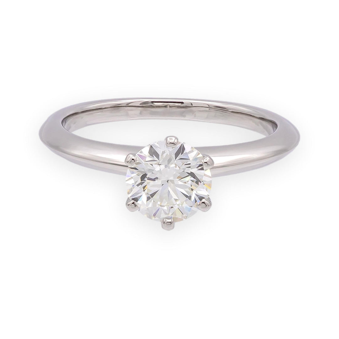 Tiffany & Co. Platinum 1.01 ct Diamond Solitaire Engagement Ring I VVS2