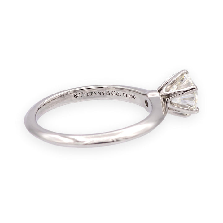 Tiffany & Co. Platinum 1.01 ct Diamond Solitaire Engagement Ring I VVS2