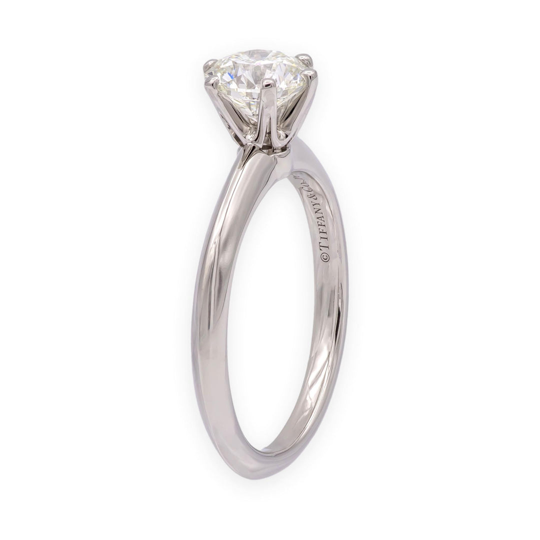 Tiffany & Co. Platinum 1.01 ct Diamond Solitaire Engagement Ring I VVS2