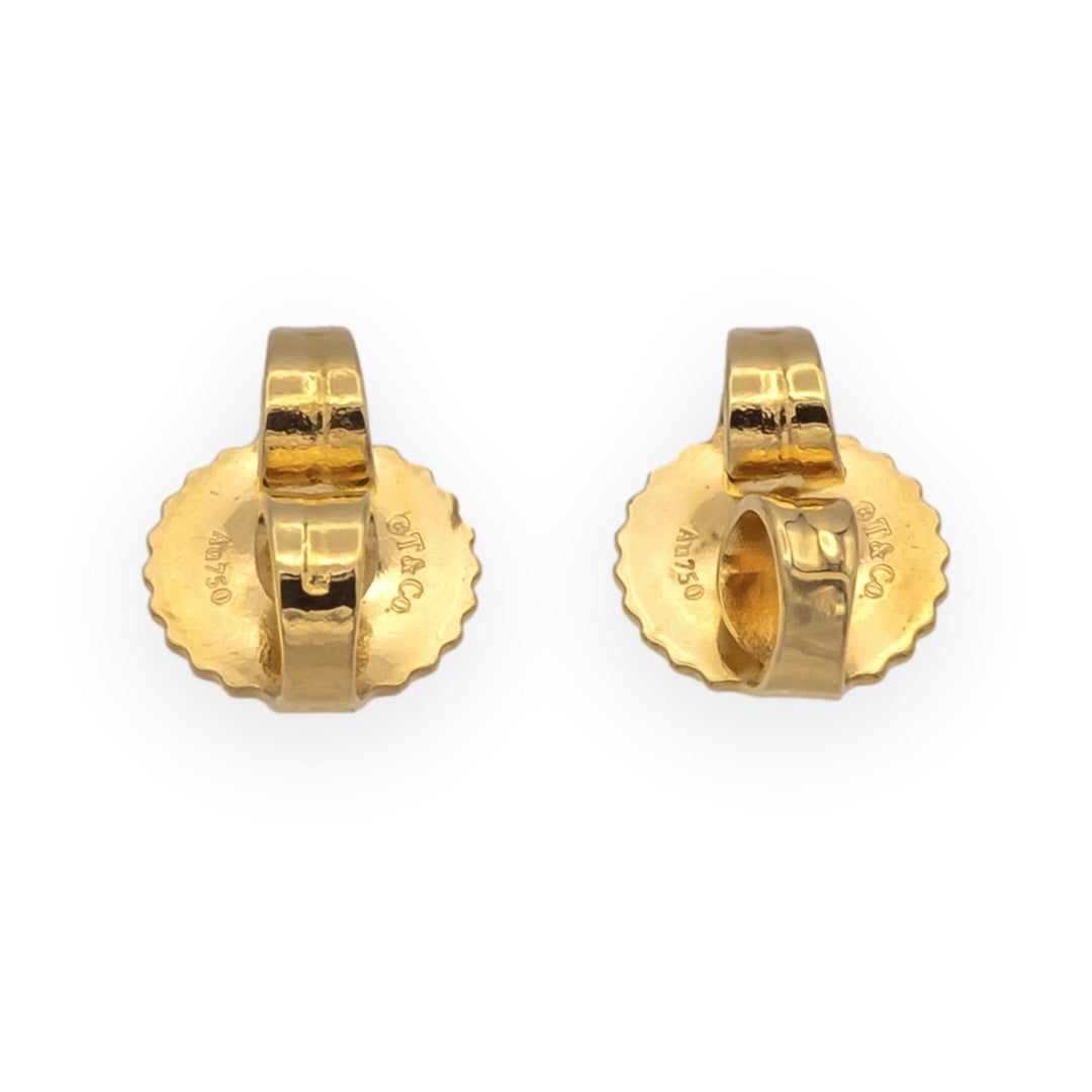 Tiffany & Co. Paloma Picasso 18K Yellow Gold Olive Leaf Diamond Stud Earrings