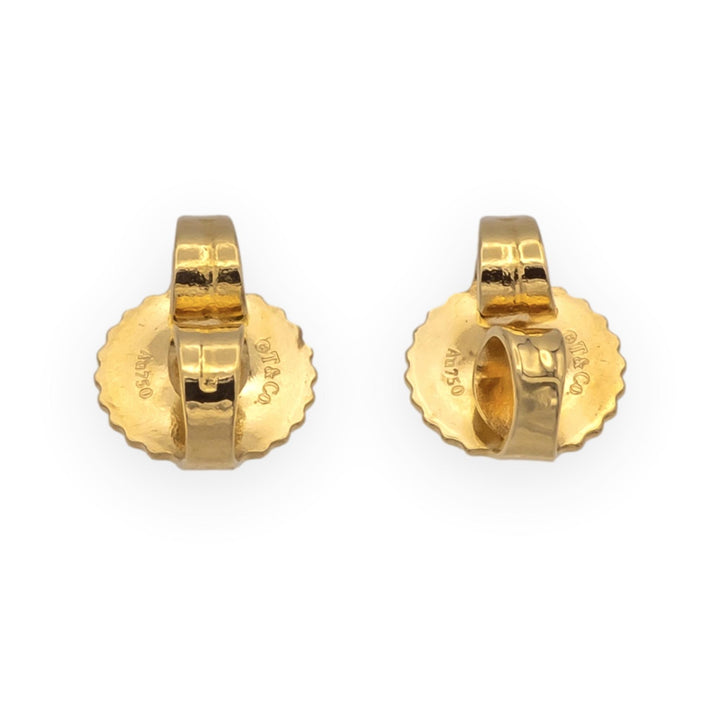 Tiffany & Co. Paloma Picasso 18K Yellow Gold Olive Leaf Diamond Stud Earrings