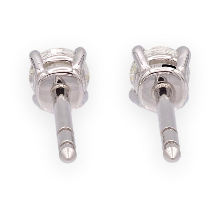 Tiffany & Co. Platinum Round 0.40Cts TW H VS1-VS2 Diamond Stud Earrings w/papers