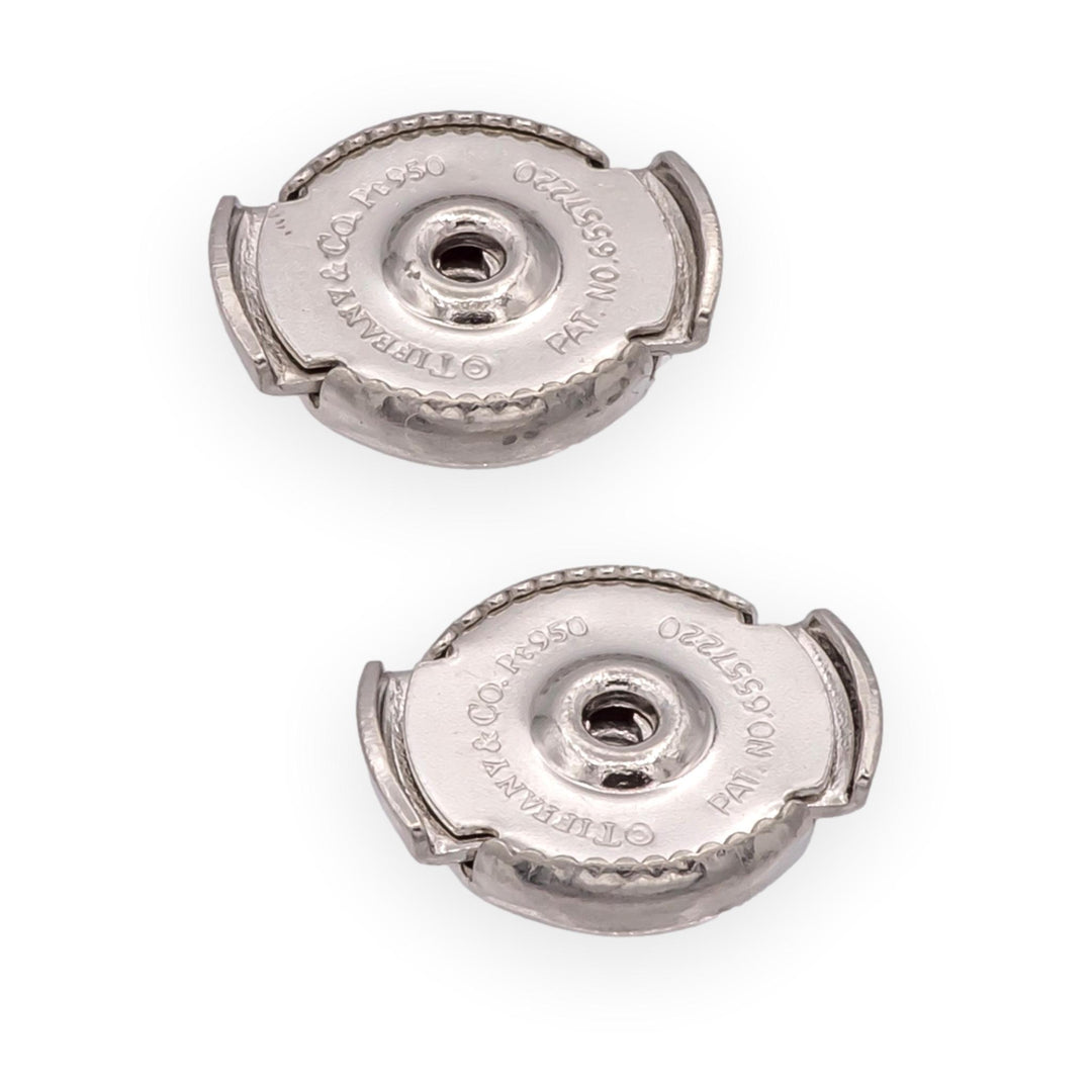 Tiffany & Co. Platinum Round 0.40Cts TW H VS1-VS2 Diamond Stud Earrings w/papers