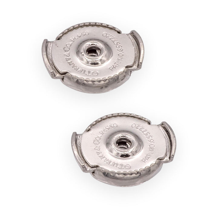 Tiffany & Co. Platinum Round 0.40Cts TW H VS1-VS2 Diamond Stud Earrings w/papers
