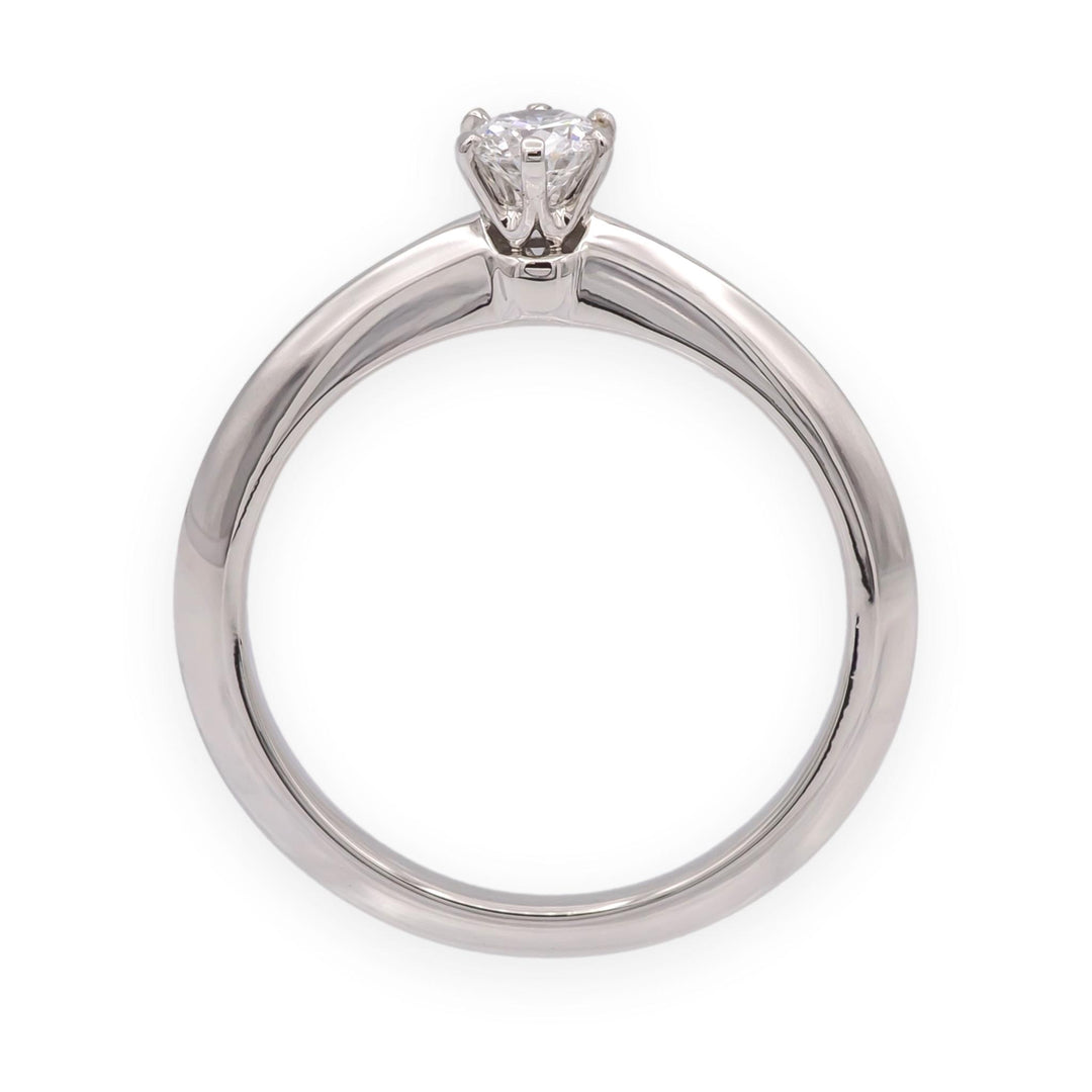 Tiffany & Co. Platinum .19 ct Diamond Solitaire Classic Engagement Ring