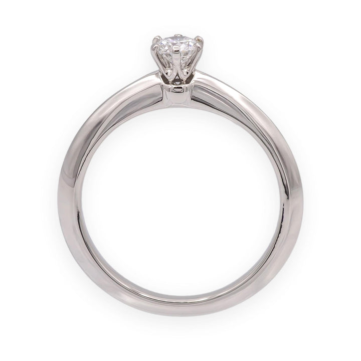 Tiffany & Co. Platinum .19 ct Diamond Solitaire Classic Engagement Ring