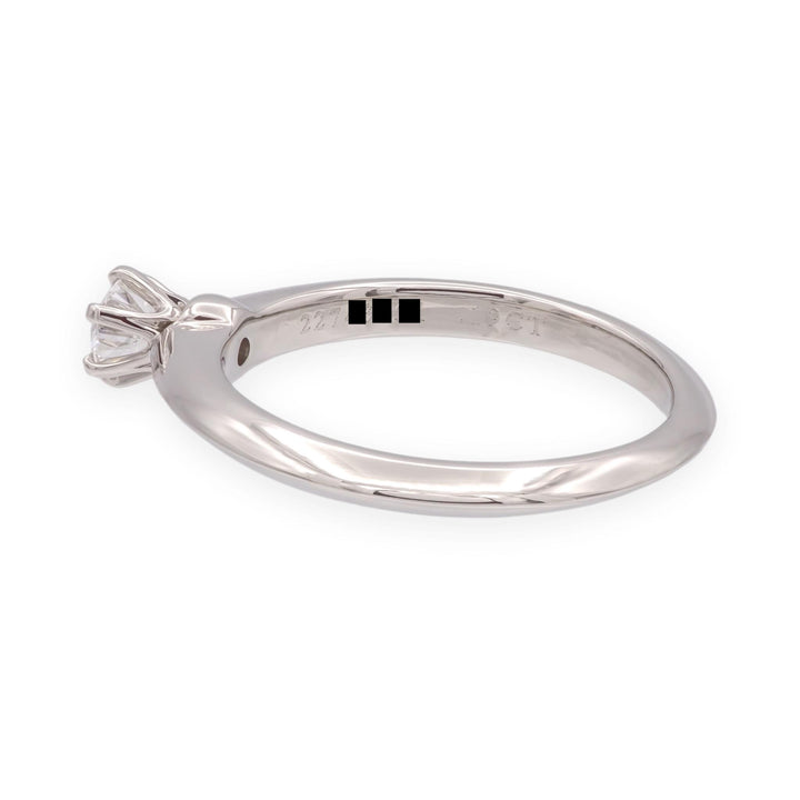 Tiffany & Co. Platinum .19 ct Diamond Solitaire Classic Engagement Ring