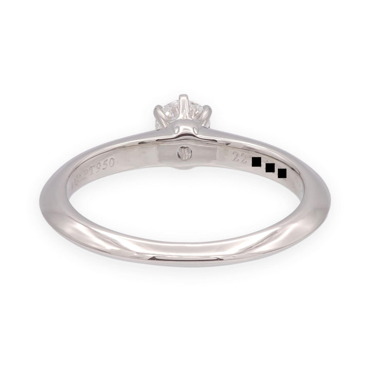 Tiffany & Co. Platinum .19 ct Diamond Solitaire Classic Engagement Ring