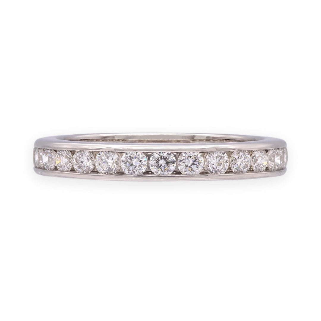 Tiffany & Co. Plat Full Circle 3mm Channel-Set Diamond Eternity Band Ring 6.75