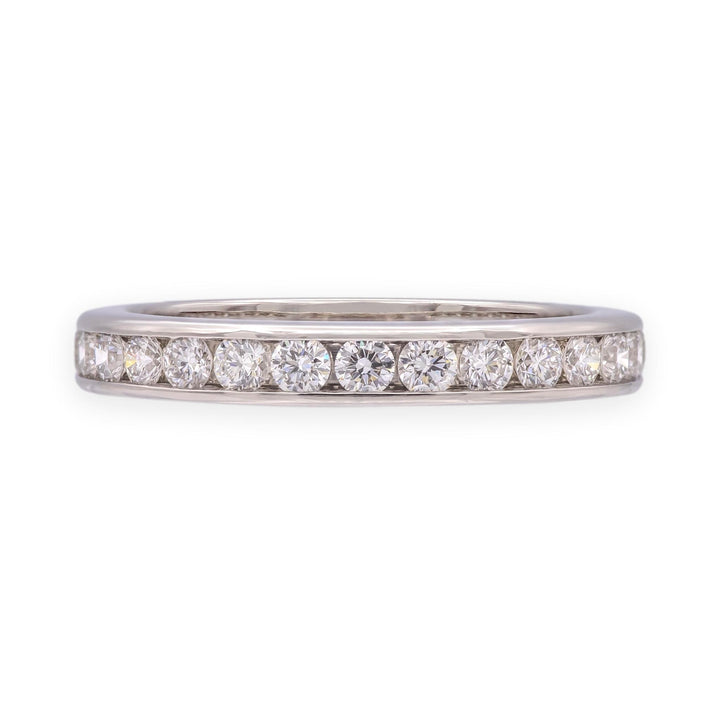 Tiffany & Co. Plat Full Circle 3mm Channel-Set Diamond Eternity Band Ring 6.75