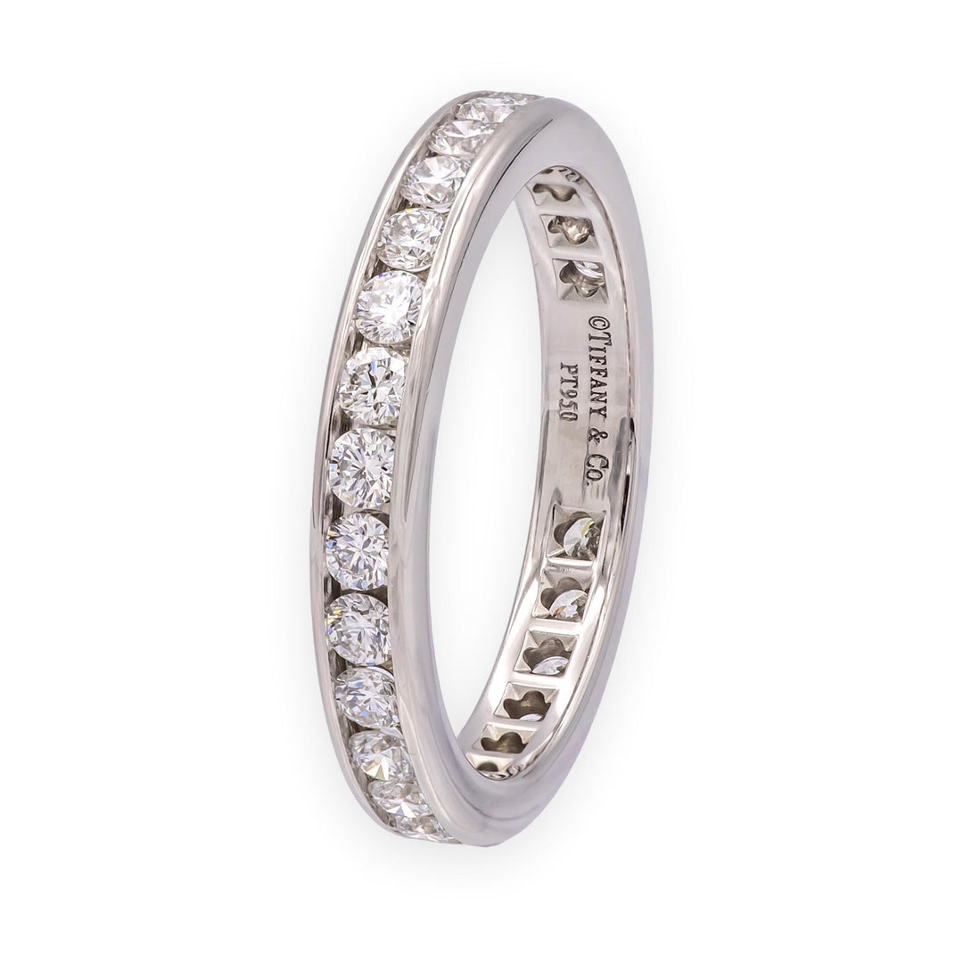 Tiffany & Co. Plat Full Circle 3mm Channel-Set Diamond Eternity Band Ring 6.75