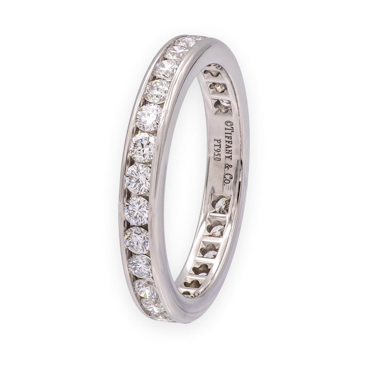 Tiffany & Co. Plat Full Circle 3mm Channel-Set Diamond Eternity Band Ring 6.75