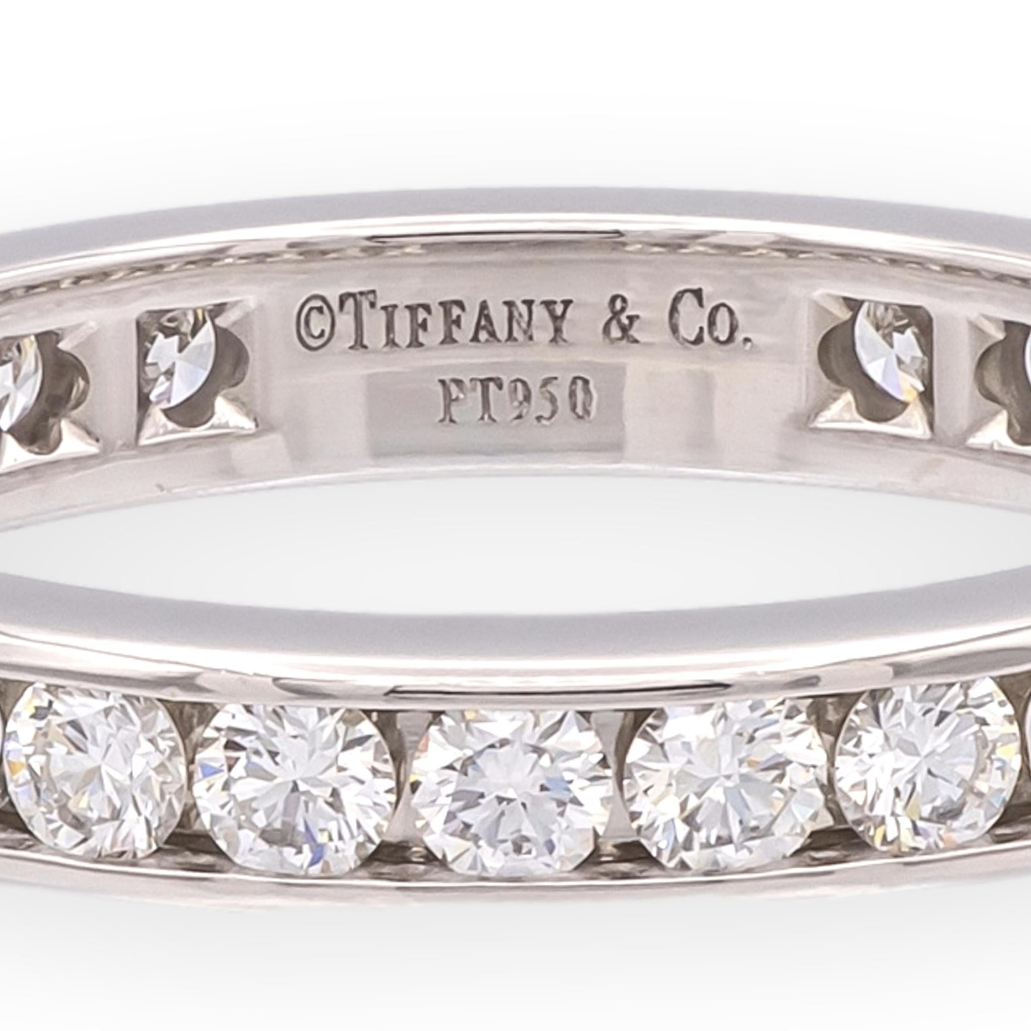 Tiffany & Co. Plat Full Circle 3mm Channel-Set Diamond Eternity