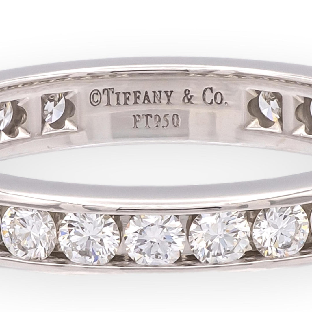 Tiffany & Co. Plat Full Circle 3mm Channel-Set Diamond Eternity Band Ring 6.75