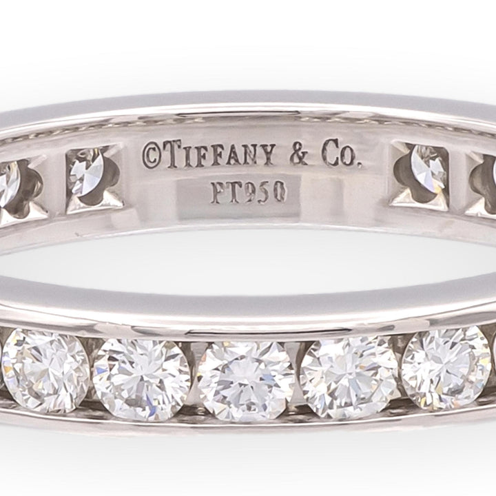 Tiffany & Co. Plat Full Circle 3mm Channel-Set Diamond Eternity Band Ring 6.75