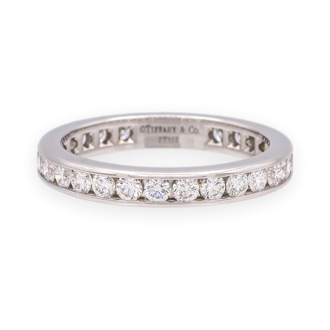Tiffany & Co. Plat Full Circle 3mm Channel-Set Diamond Eternity Band Ring 6.75