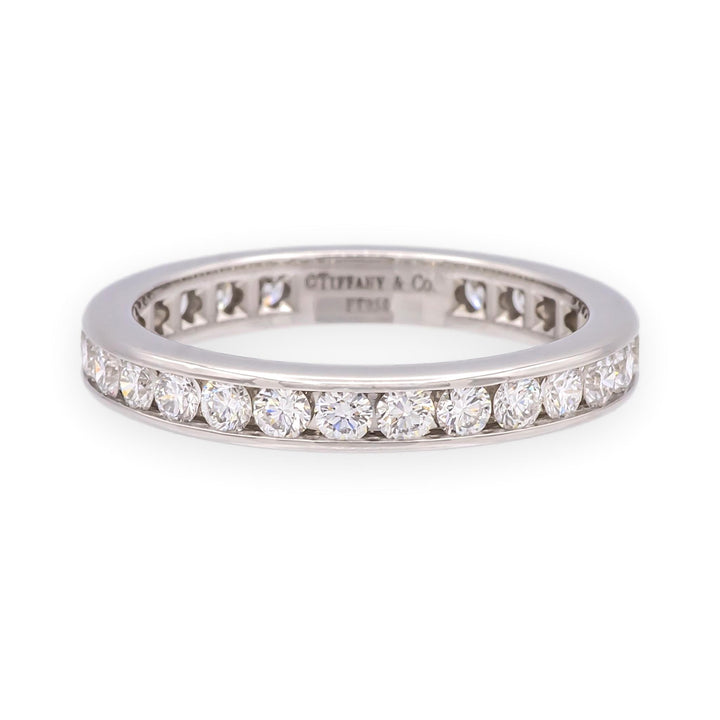 Tiffany & Co. Plat Full Circle 3mm Channel-Set Diamond Eternity Band Ring 6.75