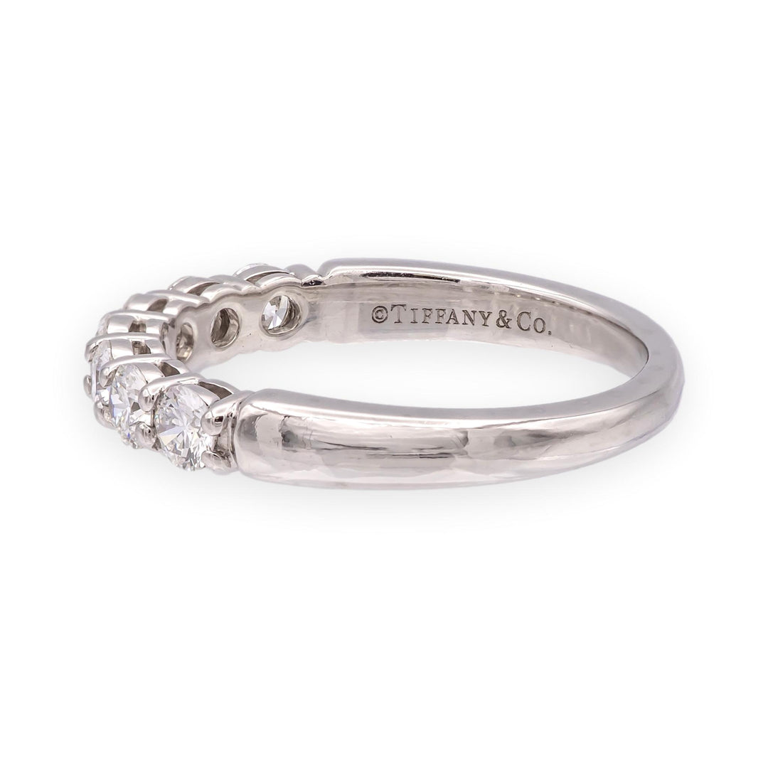 Tiffany & Co. Platinum Forever 7-Stone Half Circle Diamond Band Ring  0.57cts