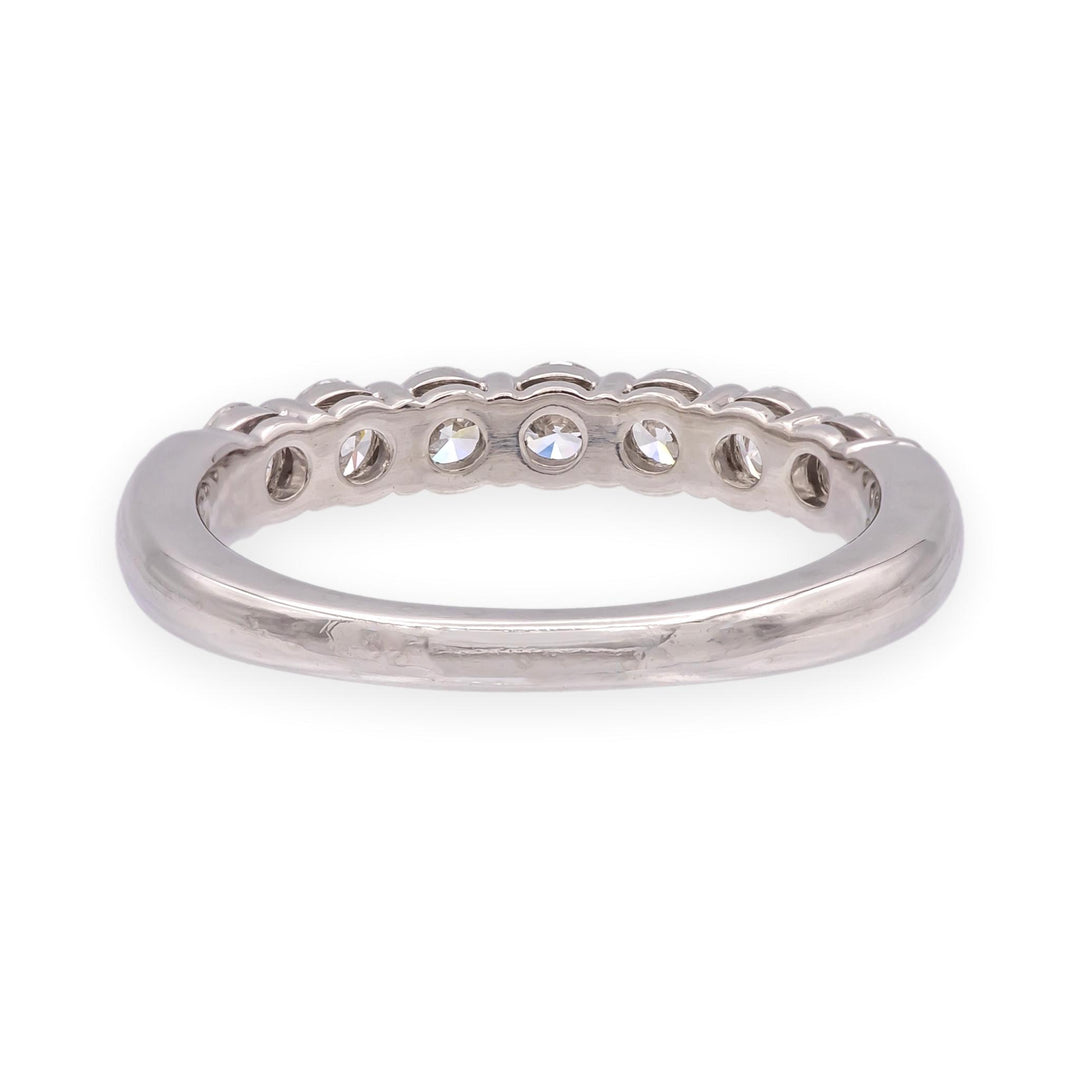 Tiffany & Co. Platinum Forever 7-Stone Half Circle Diamond Band Ring  0.57cts