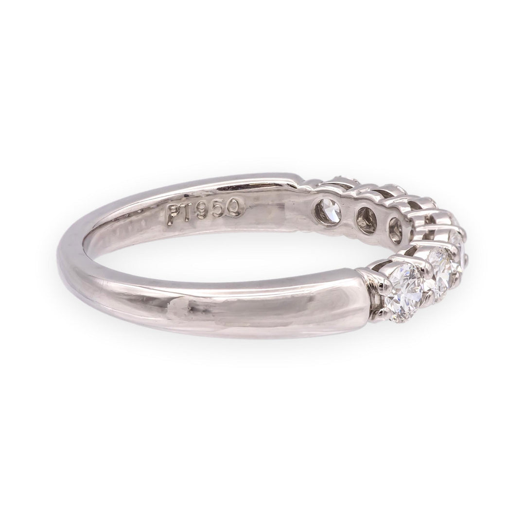 Tiffany & Co. Platinum Forever 7-Stone Half Circle Diamond Band Ring  0.57cts