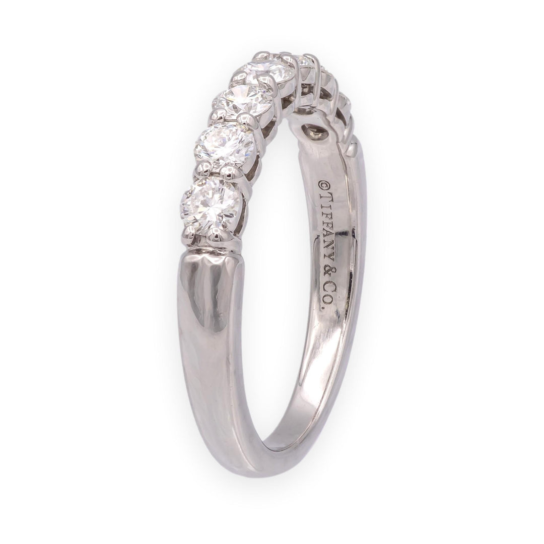 Tiffany & Co. Platinum Forever 7-Stone Half Circle Diamond Band Ring  0.57cts