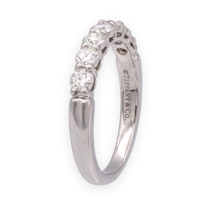 Tiffany & Co. Platinum Forever 7-Stone Half Circle Diamond Band Ring  0.57cts