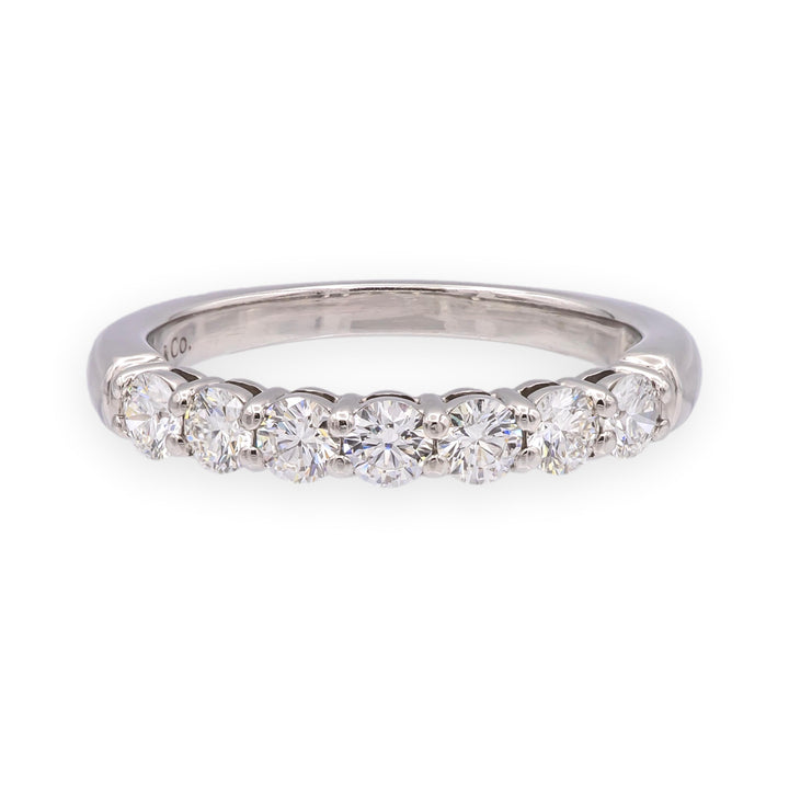 Tiffany & Co. Platinum Forever 7-Stone Half Circle Diamond Band Ring  0.57cts