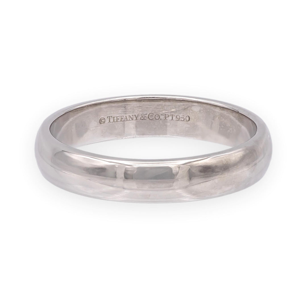 Tiffany & Co. Platinum Forever 4.5 mm Men's Wedding Band Ring Size 9.5 w/recpt
