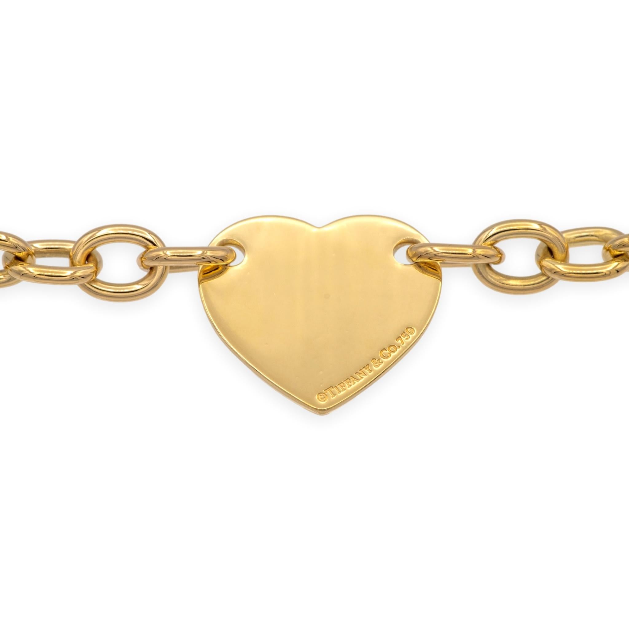 Tiffany & Co. 18K Yellow Gold Return to Tiffany Heart Tag Link