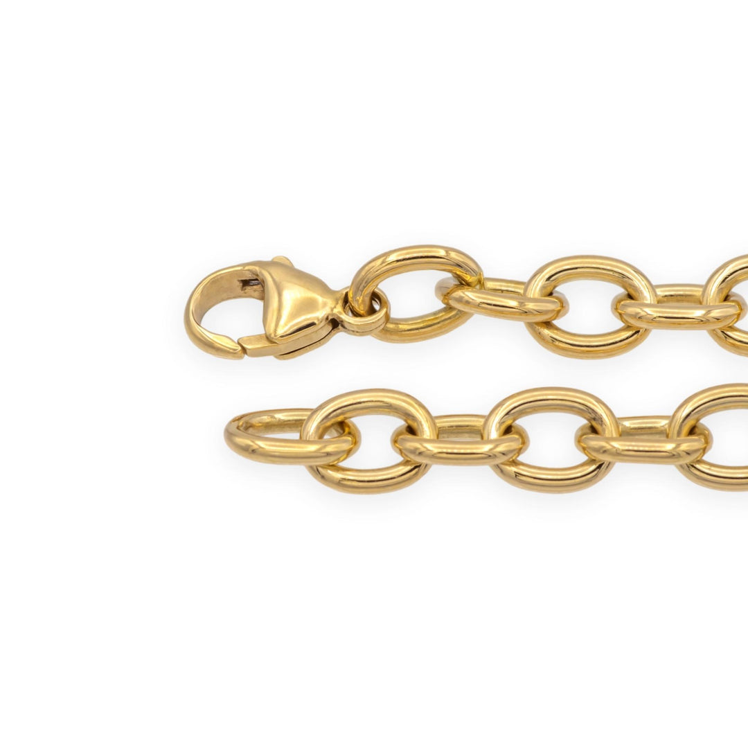 Tiffany & Co. 18K Yellow Gold Return to Tiffany Heart Tag Link Bracelet 7.5"