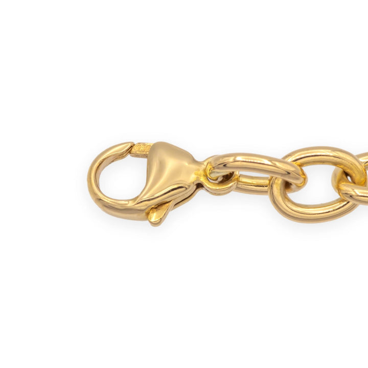 Tiffany & Co. 18K Yellow Gold Return to Tiffany Heart Tag Link Bracelet 7.5"