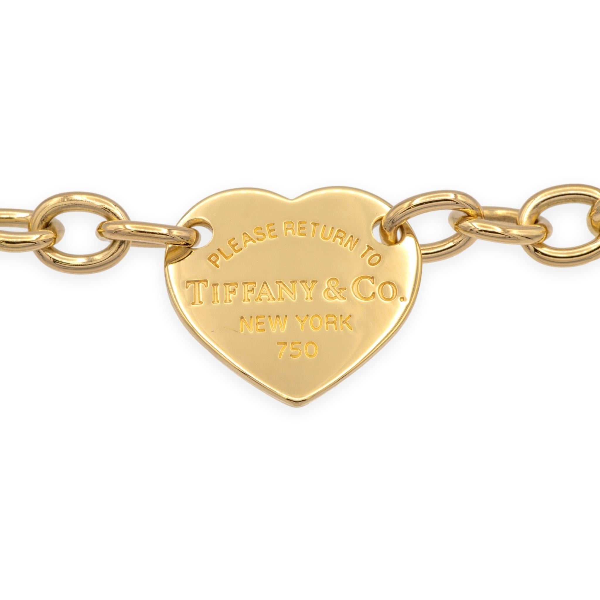 Tiffany & Co. 18K Yellow Gold Return to Tiffany Heart Tag Link