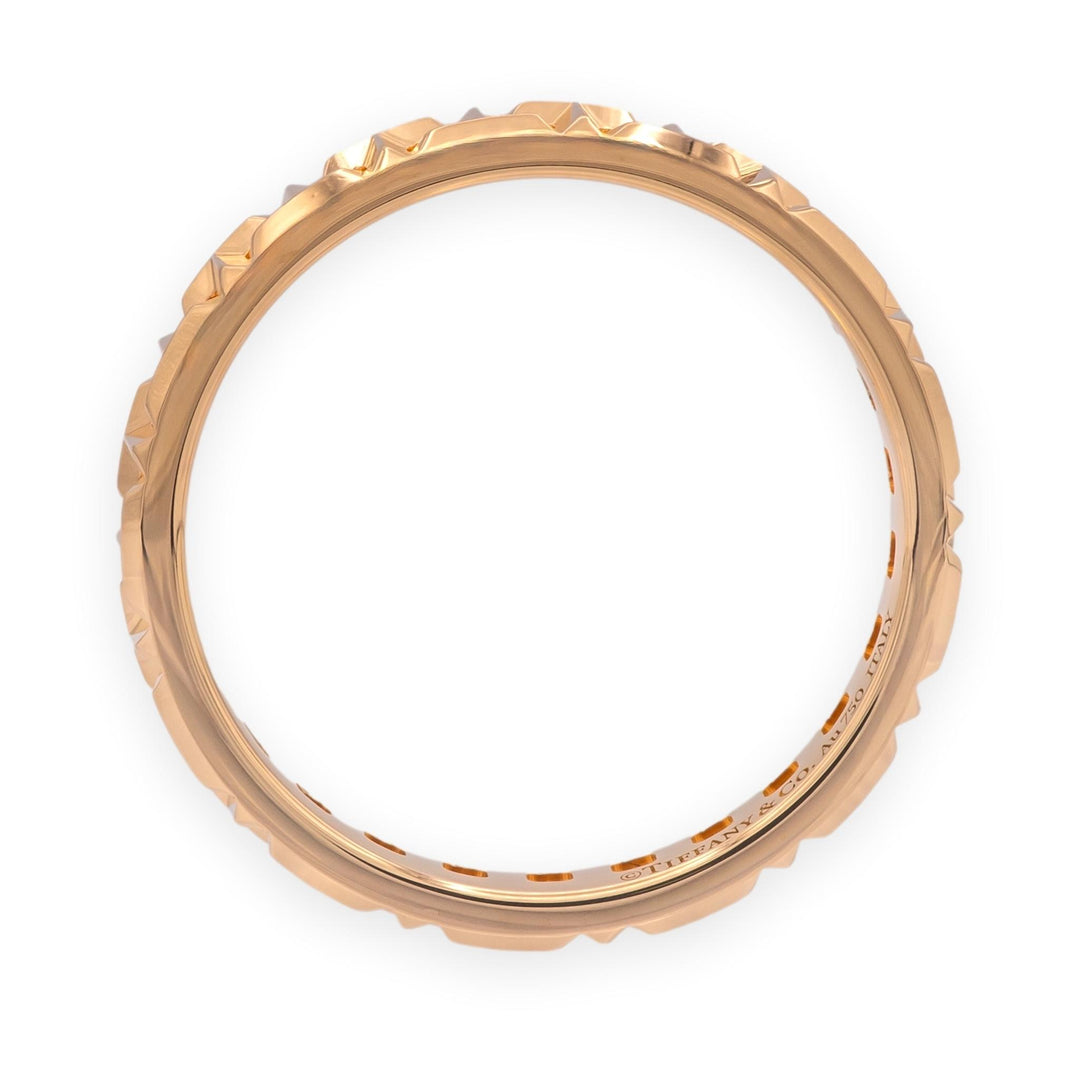 Tiffany & Co. 18K Rose Gold T True Narrow Band ring Size 8