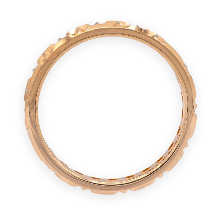 Tiffany & Co. 18K Rose Gold T True Narrow Band ring Size 8