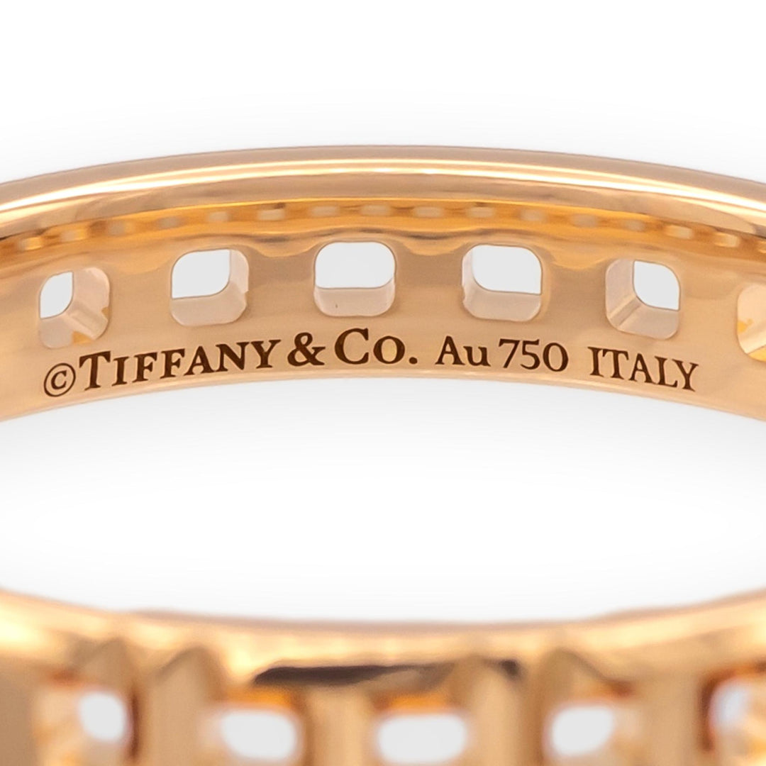 Tiffany & Co. 18K Rose Gold T True Narrow Band ring Size 8