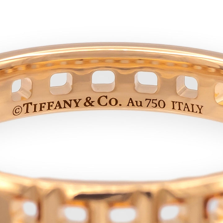 Tiffany & Co. 18K Rose Gold T True Narrow Band ring Size 8